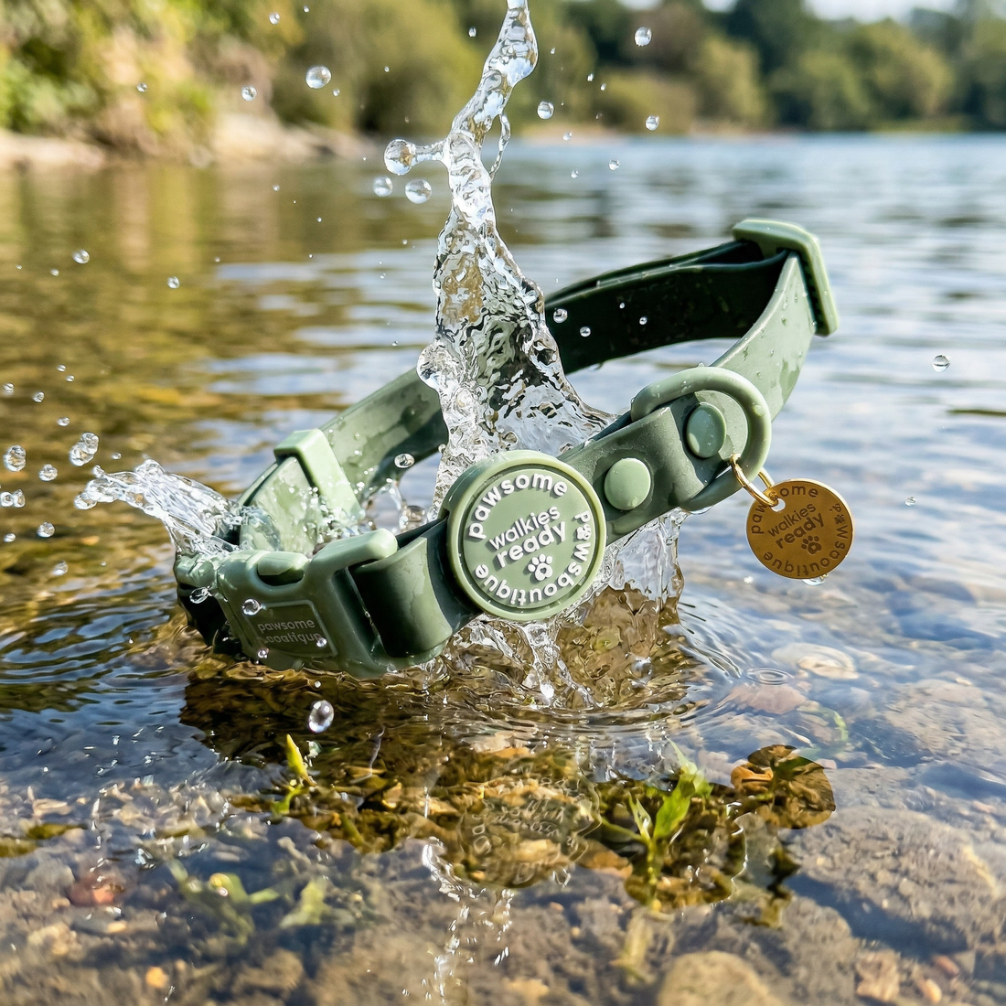Waterproof Collar - Walkies Ready® Forest Green