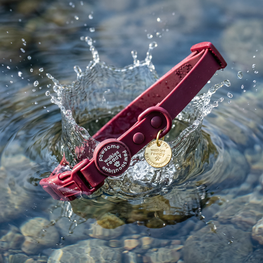 Waterproof Collar - Walkies Ready® Mulberry