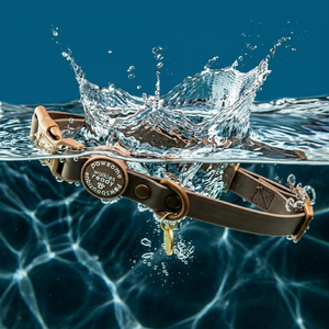 Waterproof Collar - Walkies Ready® Chocolate Brown