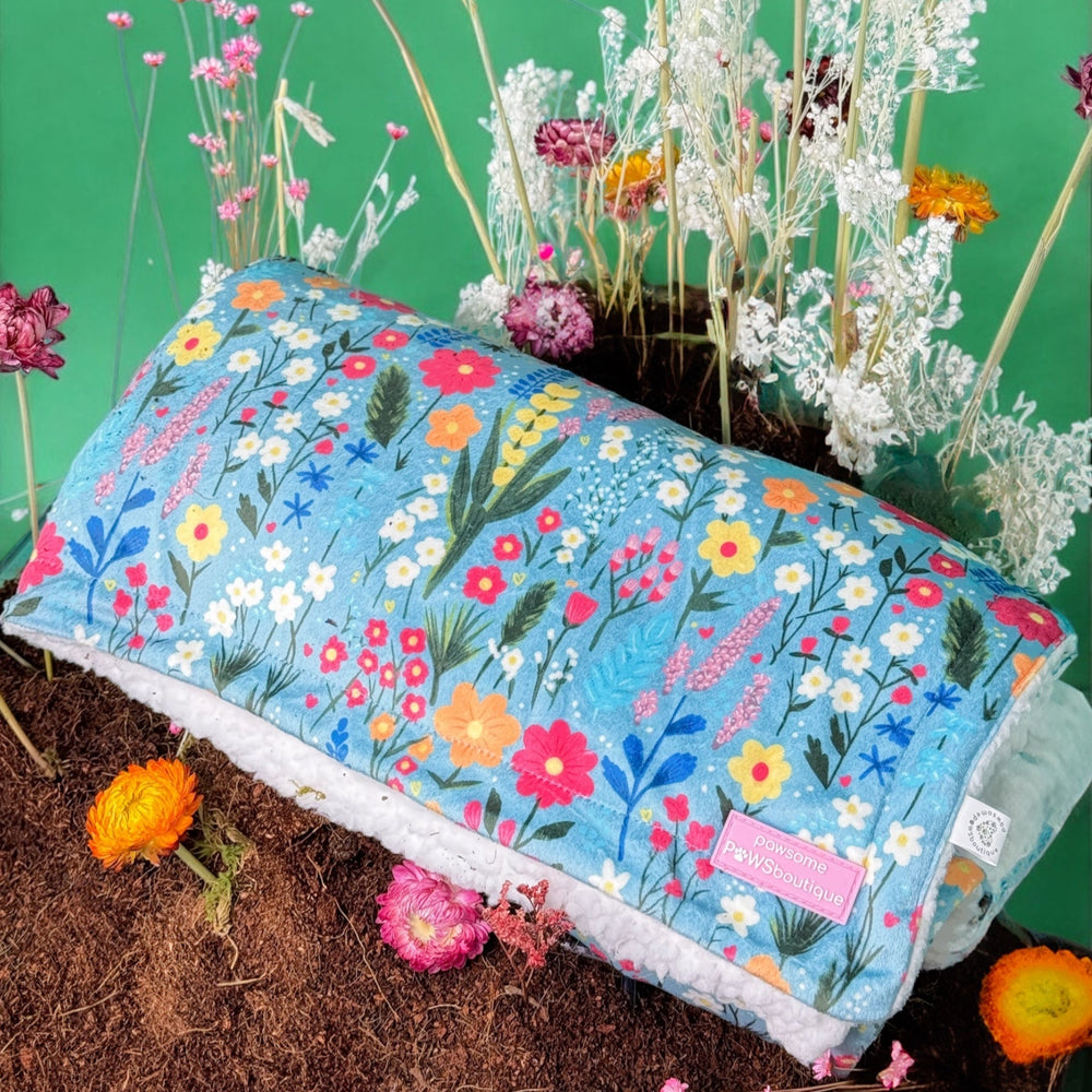 Dog Blanket -  Whimsical Wildflowers