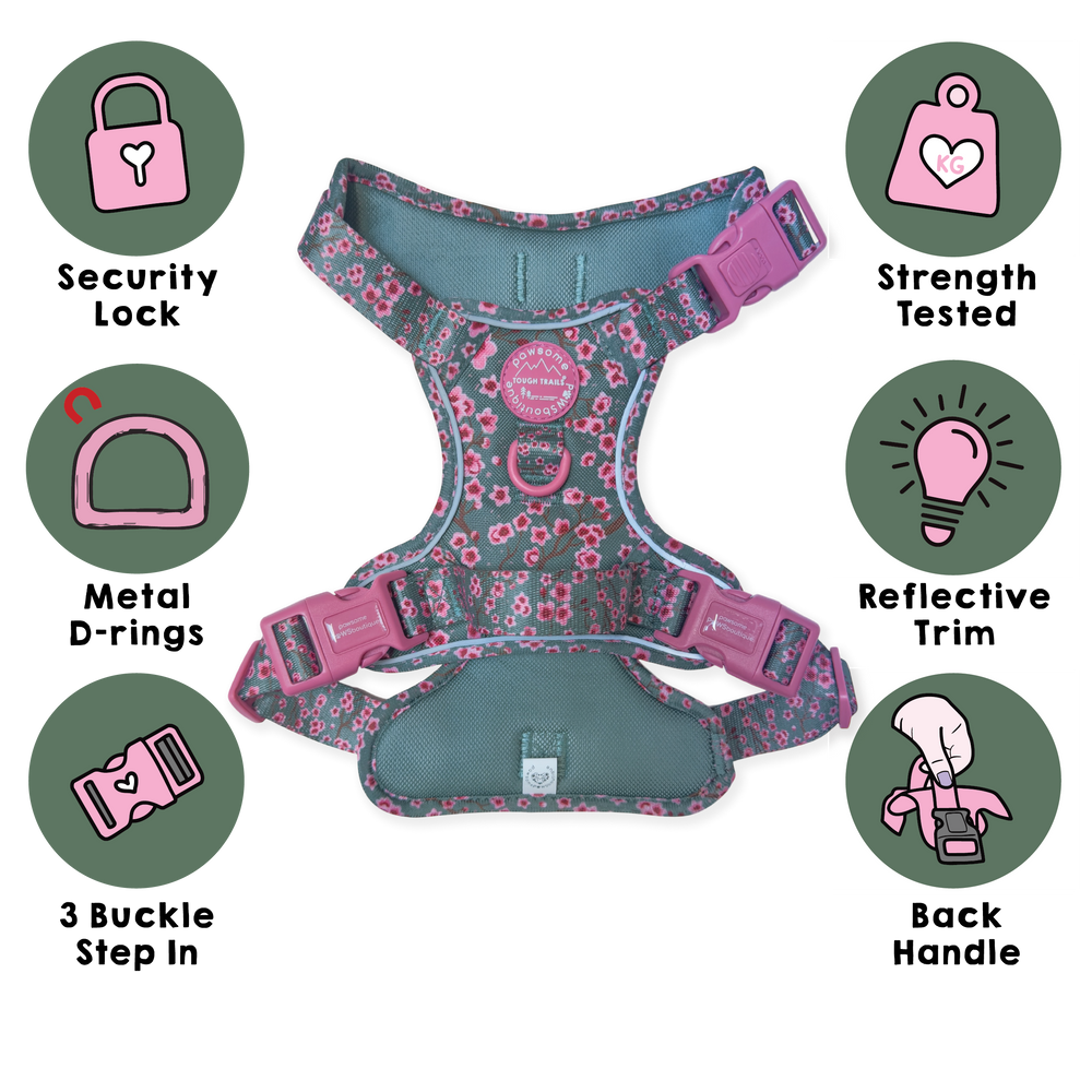 Tough Trails™ Harness -  Cherry Blossom