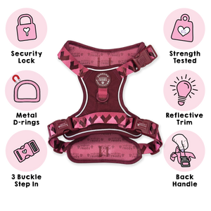 Tough Trails™ Harness - Walkies Ready® Mulberry
