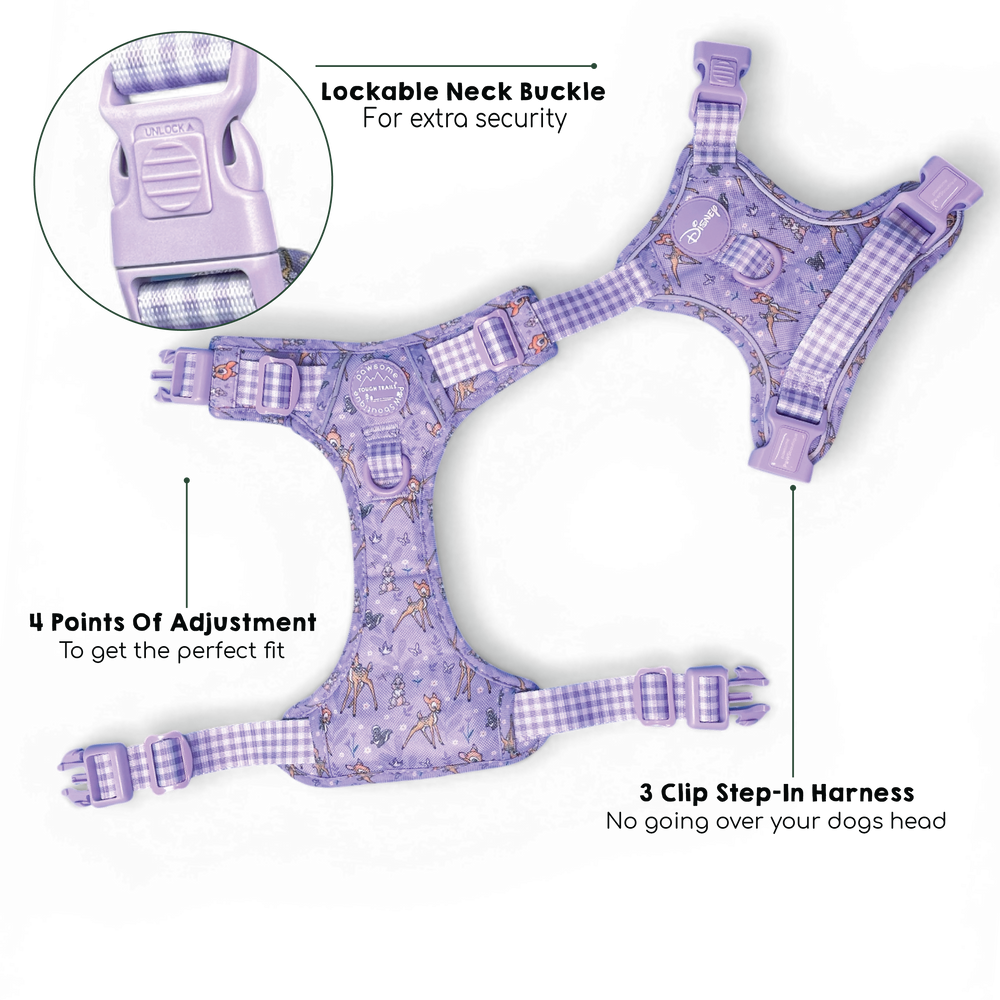 Disney© Tough Trails™ Harness - Bambi + Friends Lilac