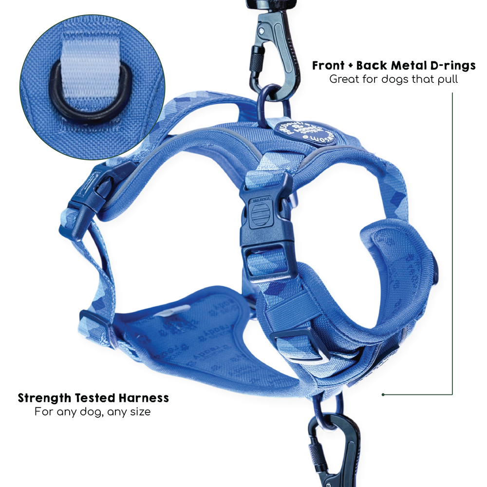 Tough Trails™ Harness - Walkies Ready® Cornflower Blue