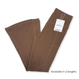 Flared Leggings - Brown