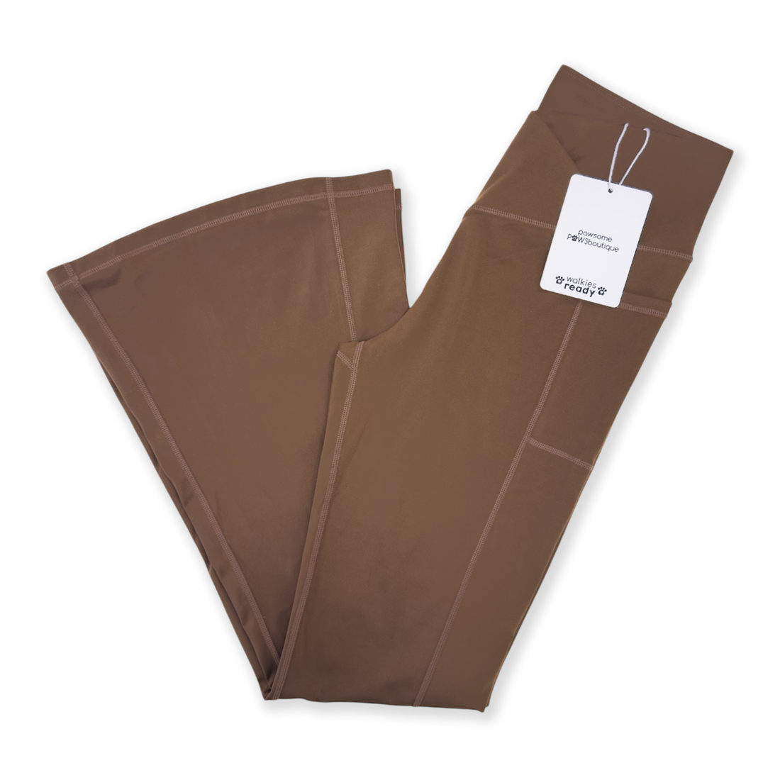 Brown Flared Leggings & Leopard Print Fleece Bundle