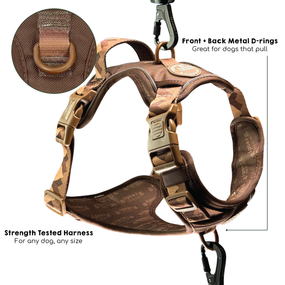 Tough Trails™ Harness - Walkies Ready® Chocolate Brown