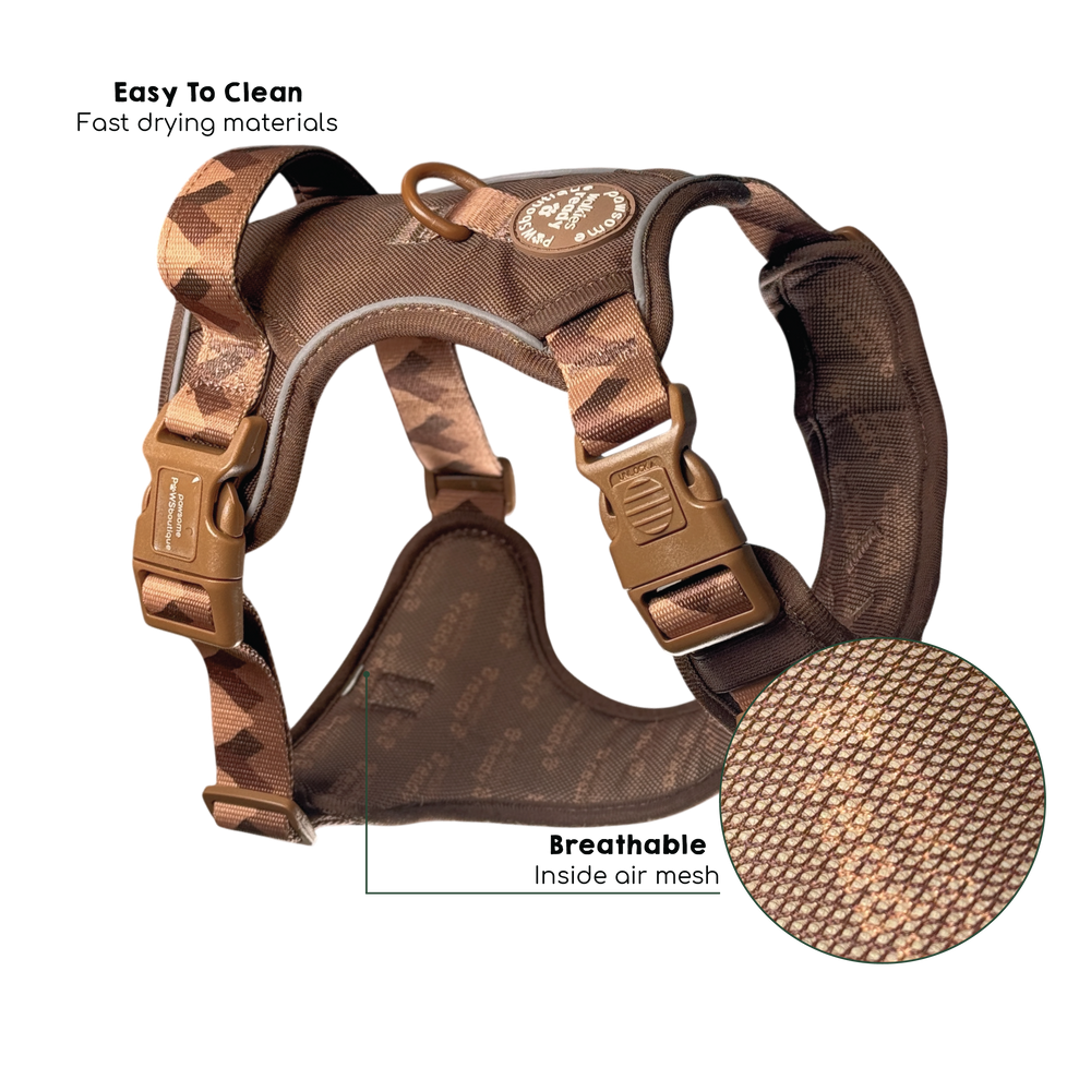 Tough Trails™ Harness - Walkies Ready® Chocolate Brown
