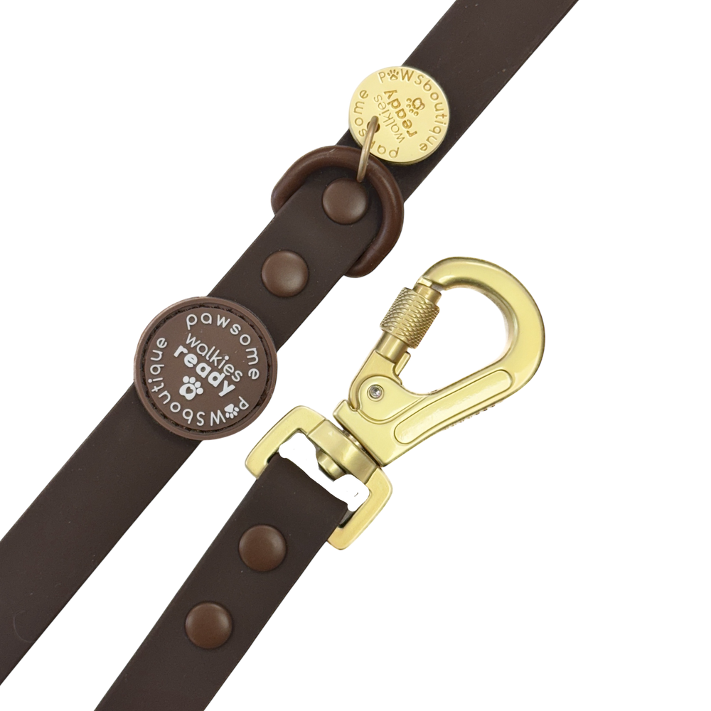 4ft Waterproof Lead - Walkies Ready® Chocolate Brown