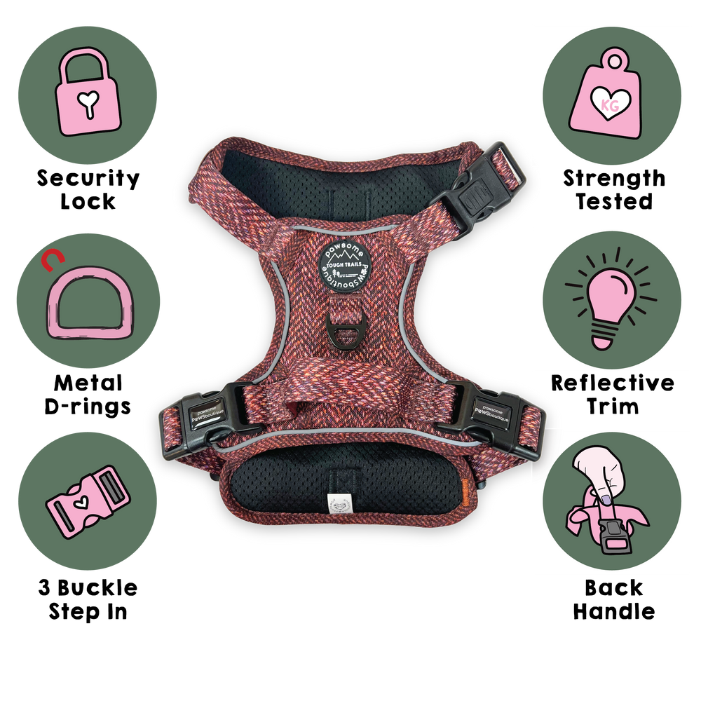 Tough Trails™ Harness - Country Burgundy