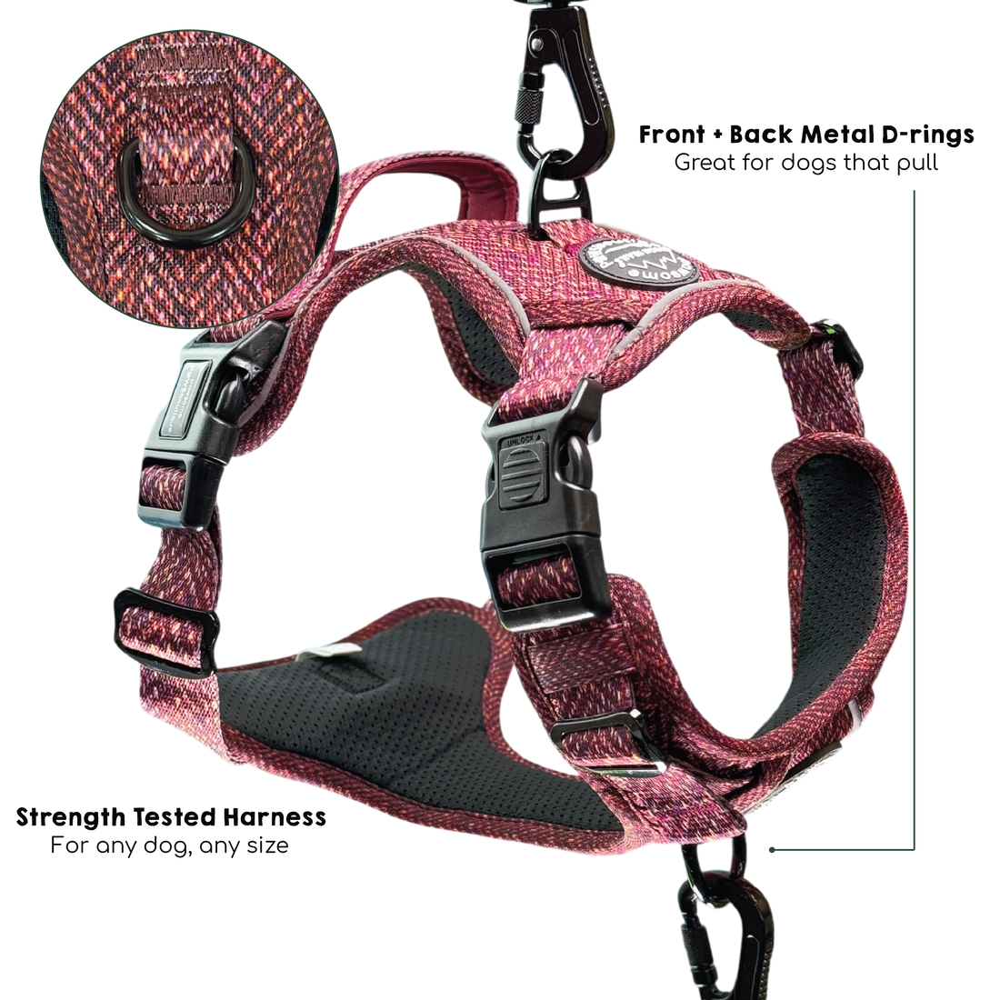 Tough Trails™ Harness - Country Burgundy