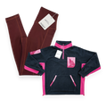 Mulberry Leggings & Charcoal/Pink Fleece Bundle