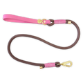 4ft Rope Lead - Brown + Pink
