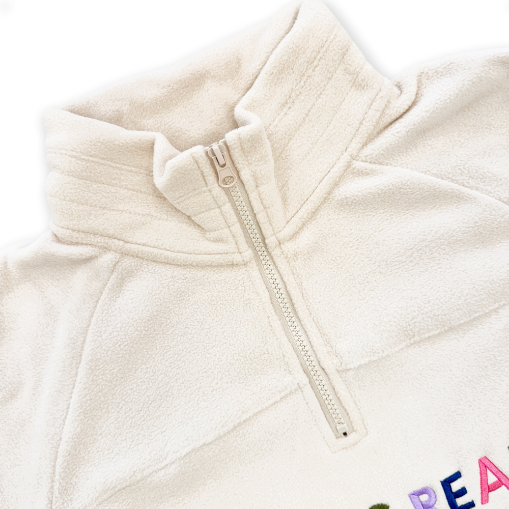 1/4 Zip Fleece  - Walkies Ready® Cream
