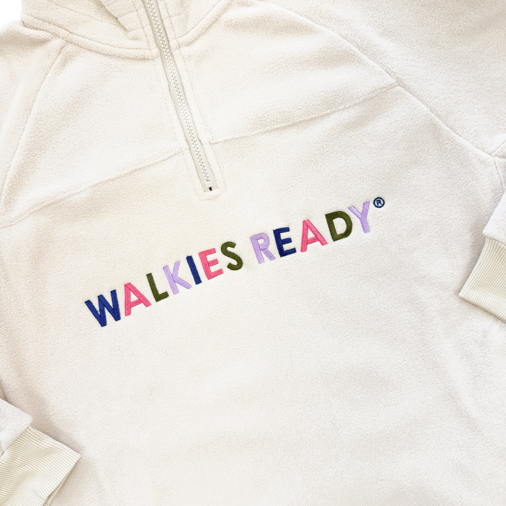 1/4 Zip Fleece  - Walkies Ready® Cream