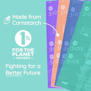 Adios Compostable Dog Poo Bags Rainbow (120 Bags)