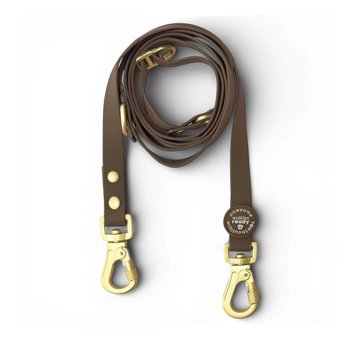 Double Ended Lead - Walkies Ready® Chocolate Brown