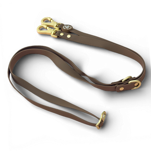 Double Ended Lead - Walkies Ready® Chocolate Brown