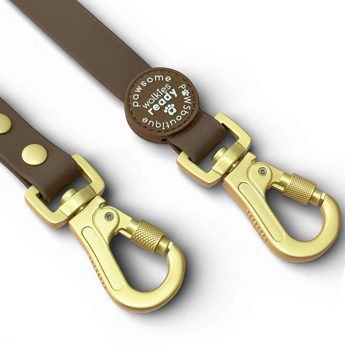 Double Ended Lead - Walkies Ready® Chocolate Brown