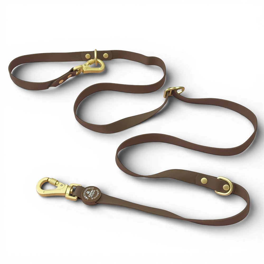Double Ended Lead - Walkies Ready® Chocolate Brown