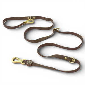 Double Ended Lead - Walkies Ready® Chocolate Brown