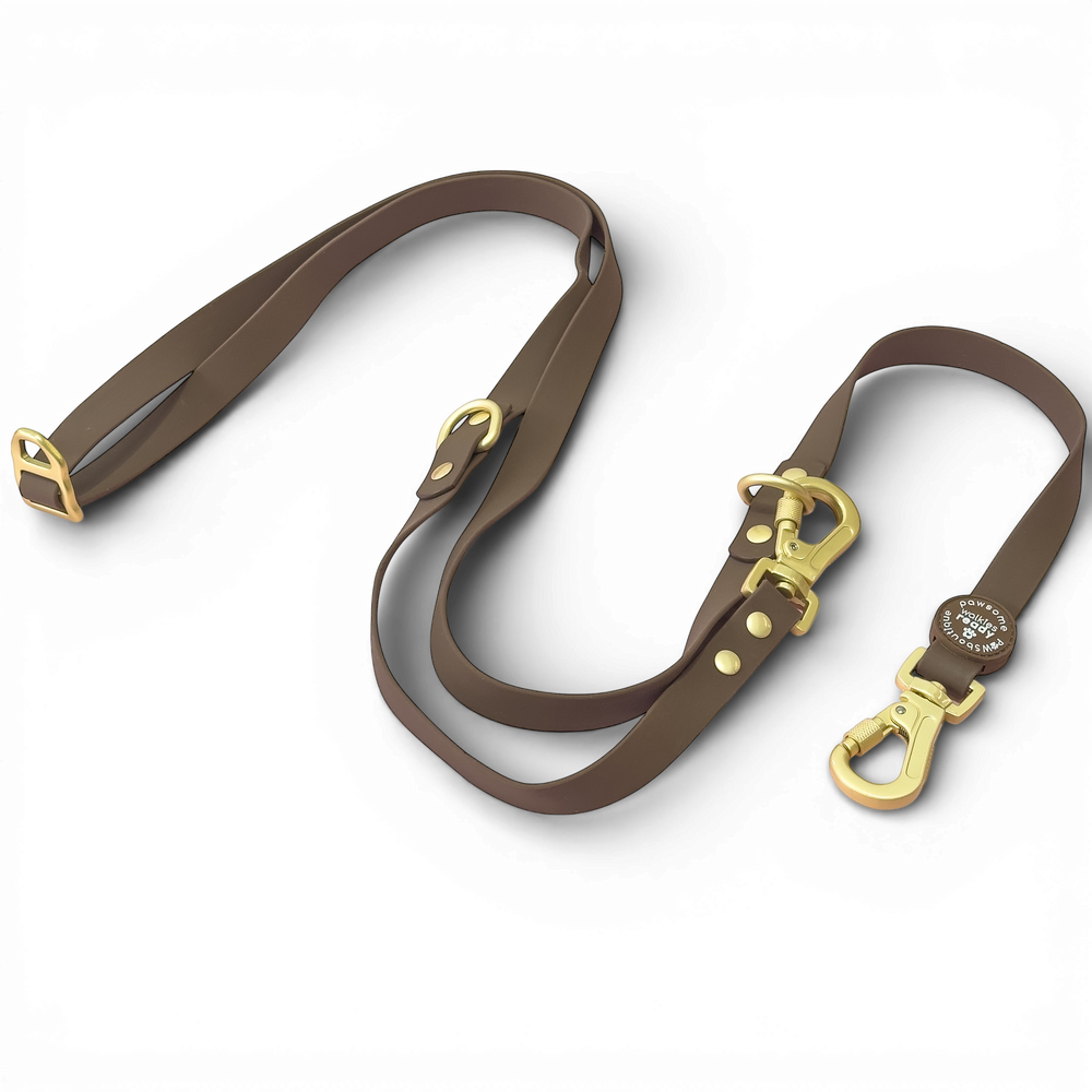 Double Ended Lead - Walkies Ready® Chocolate Brown