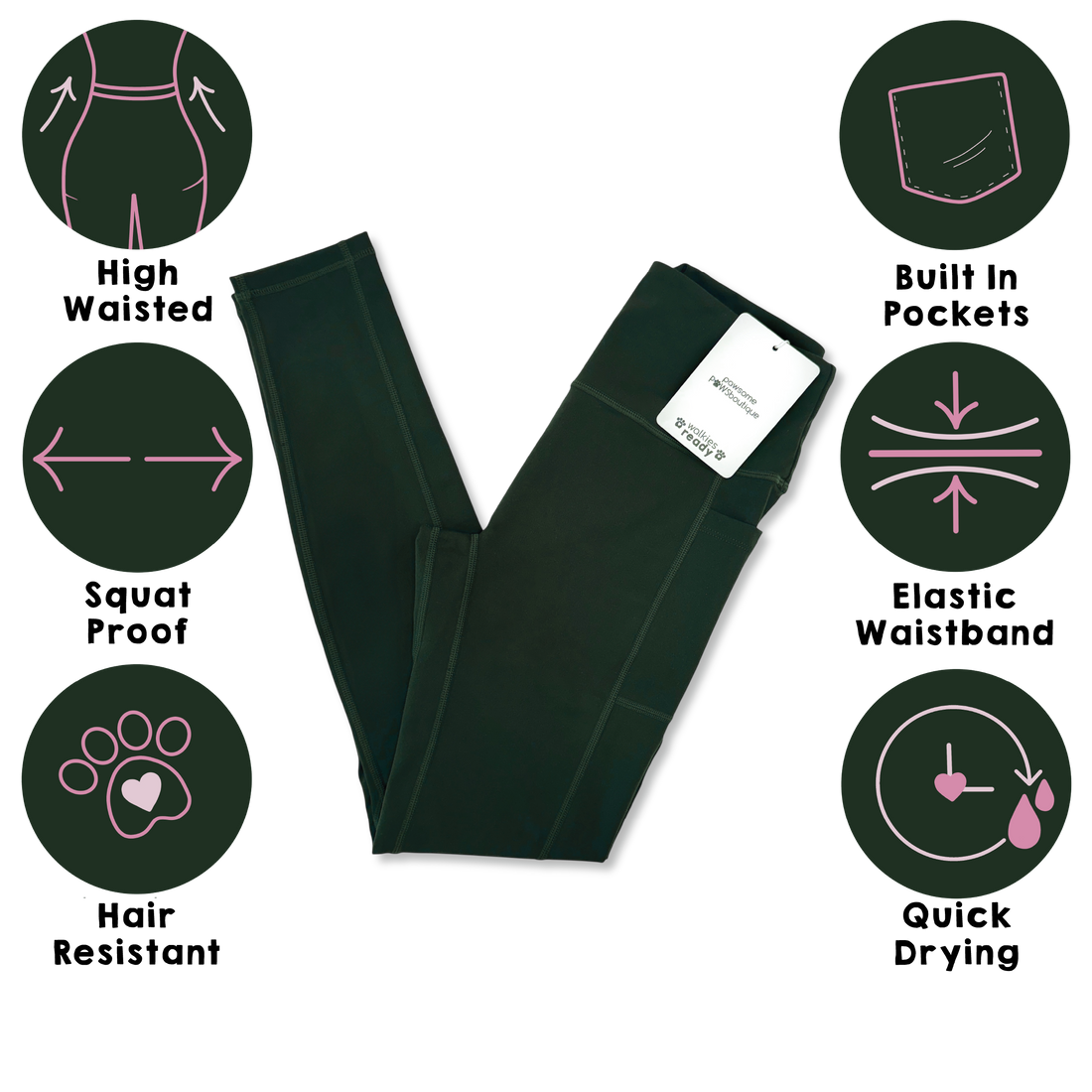 Emerald Leggings & Pink/Green Fleece Bundle