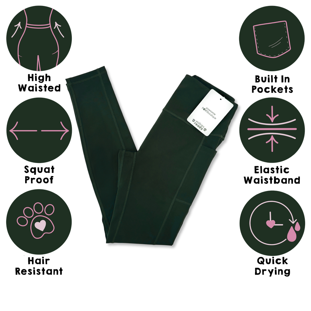 Walkies Ready® Leggings - Emerald