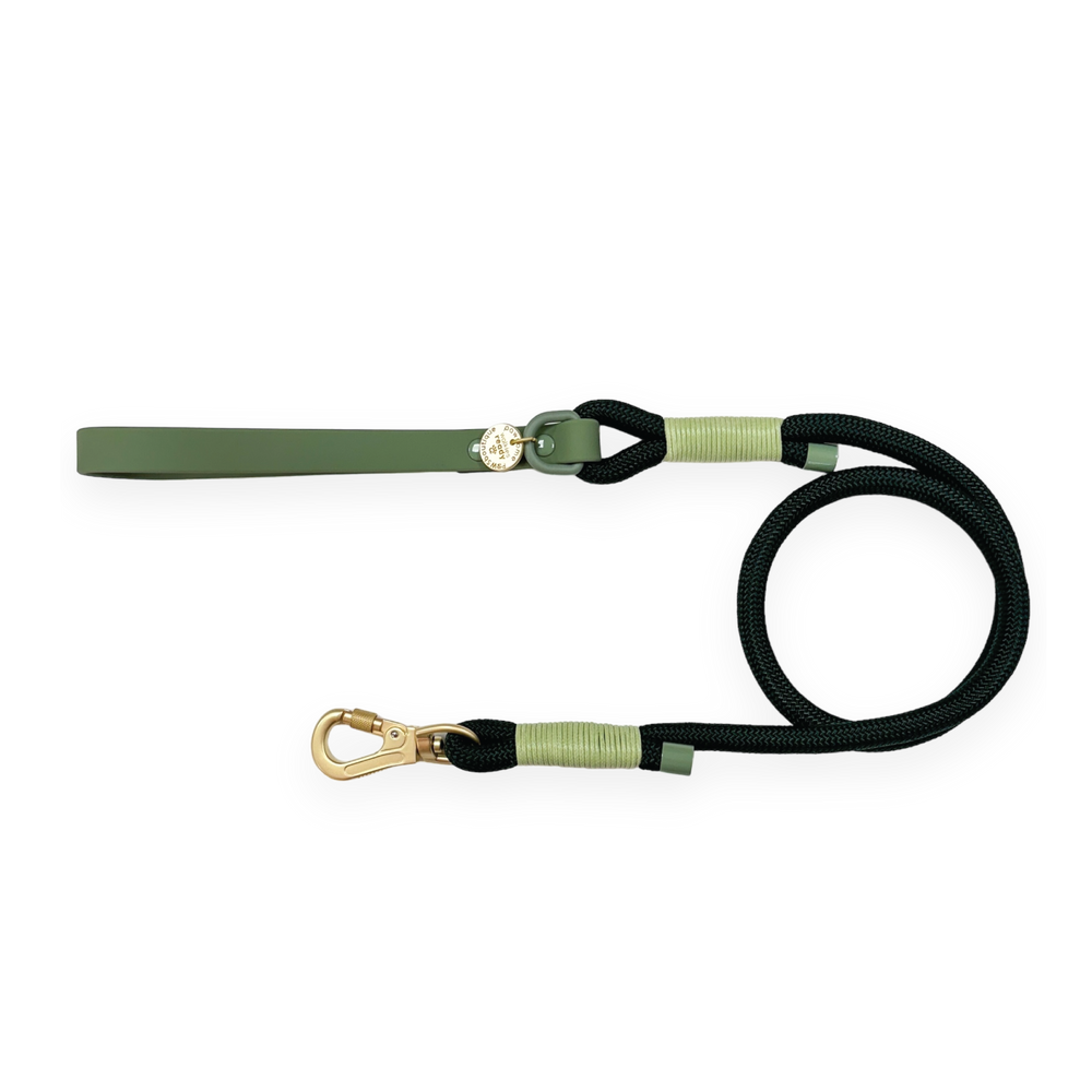 4ft Rope Lead - Walkies Ready® Forest Green