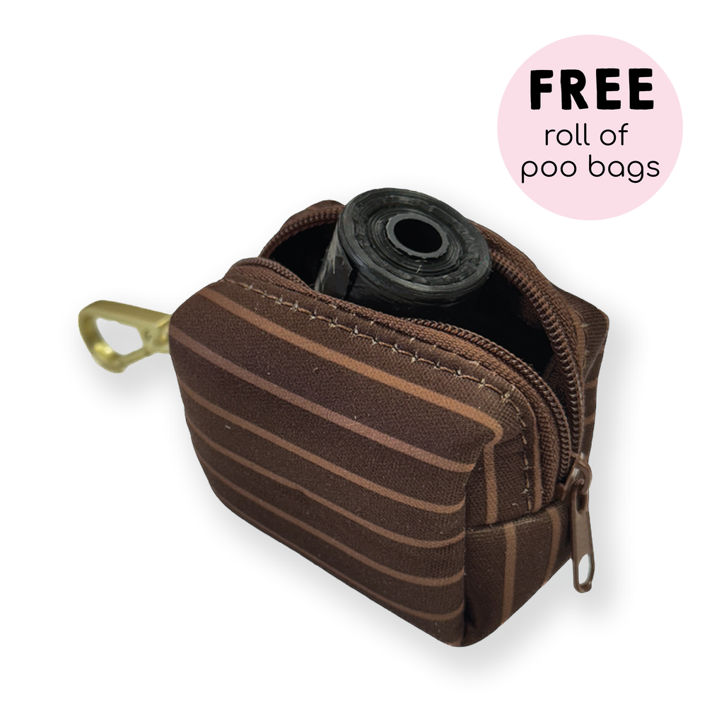 Poo Bag Holder - Walkies Ready® Chocolate Brown
