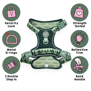 Tough Trails™ Harness - Walkies Ready® Forest Green