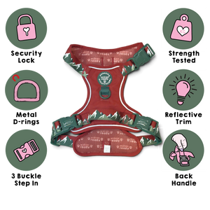 Tough Trails™ Harness - Walkies Ready® Snowy Mountains