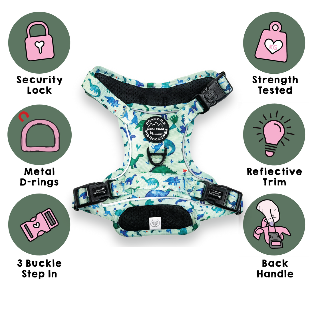 Tough Trails™ Harness - Dinky Dino