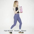 Ribbed Leggings - Indigo