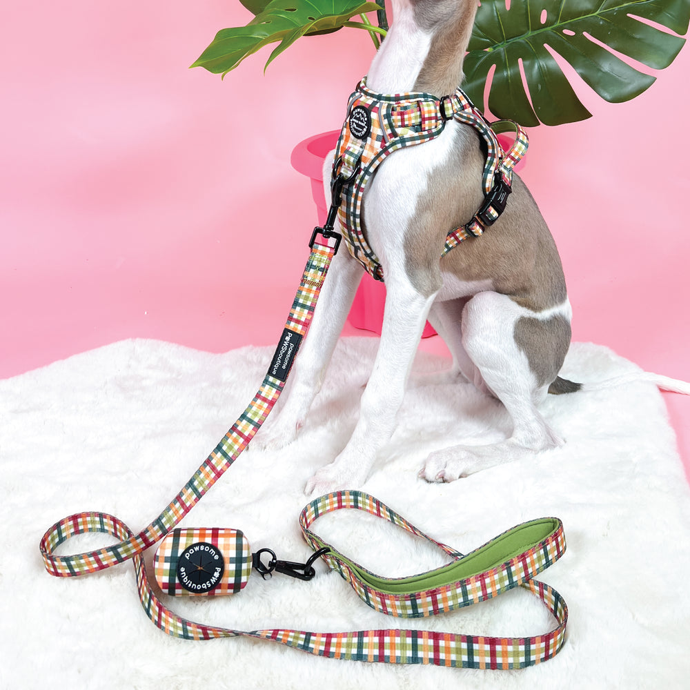 Poo Bag Holder - Plaid Pup