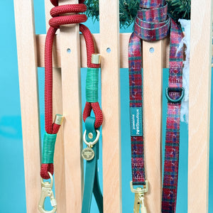 4ft Rope Lead - Red + Green