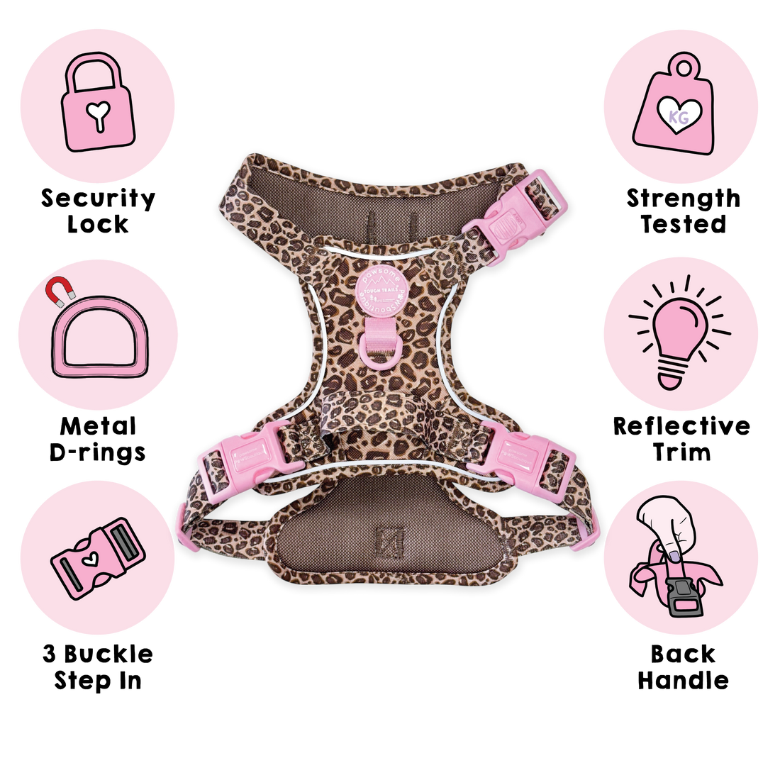 Tough Trails™ Harness -  Leopard Print