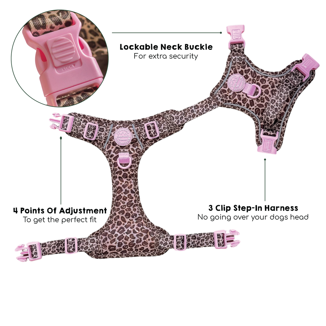Tough Trails™ Harness -  Leopard Print
