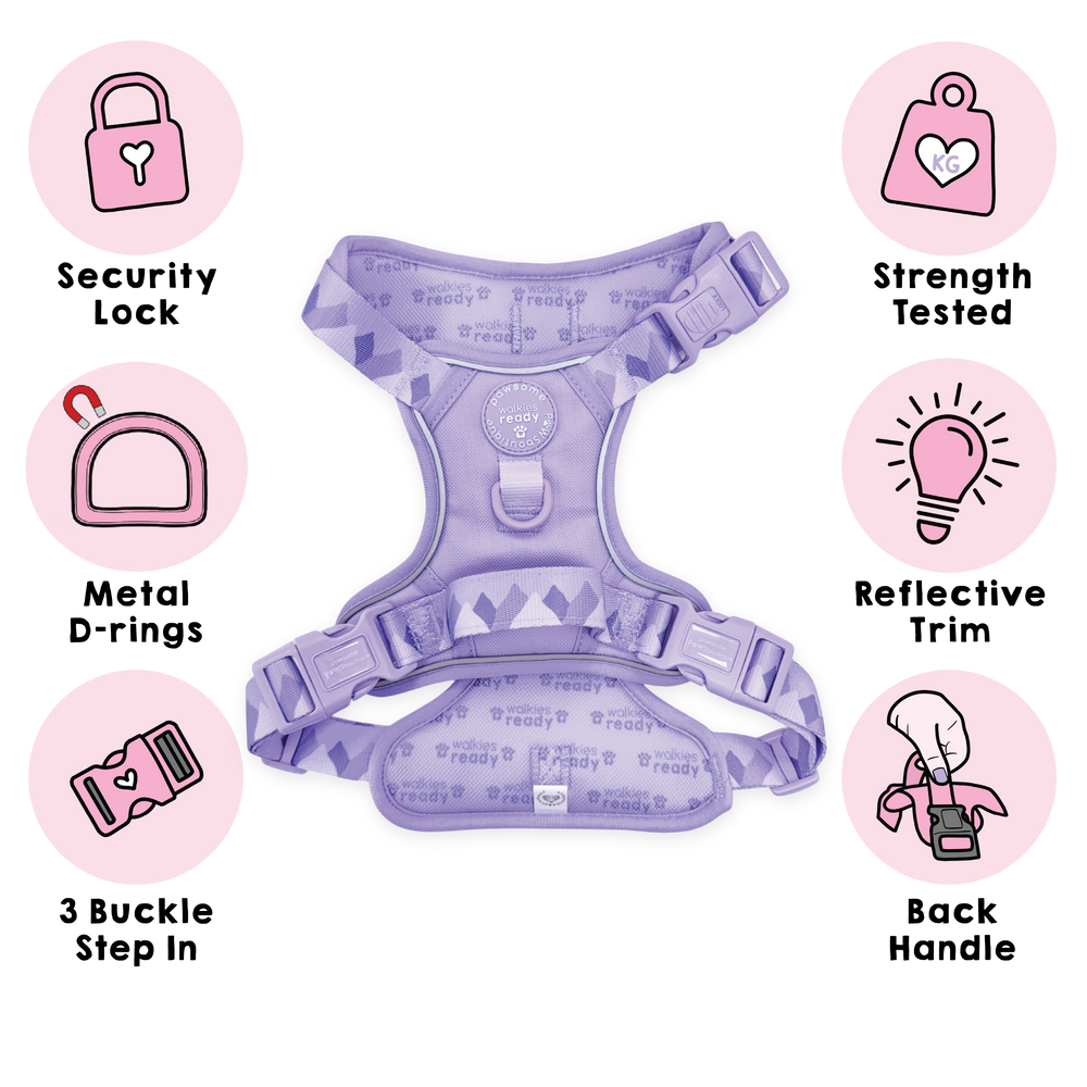 Tough Trails™ Harness - Walkies Ready® Lavender Lilac