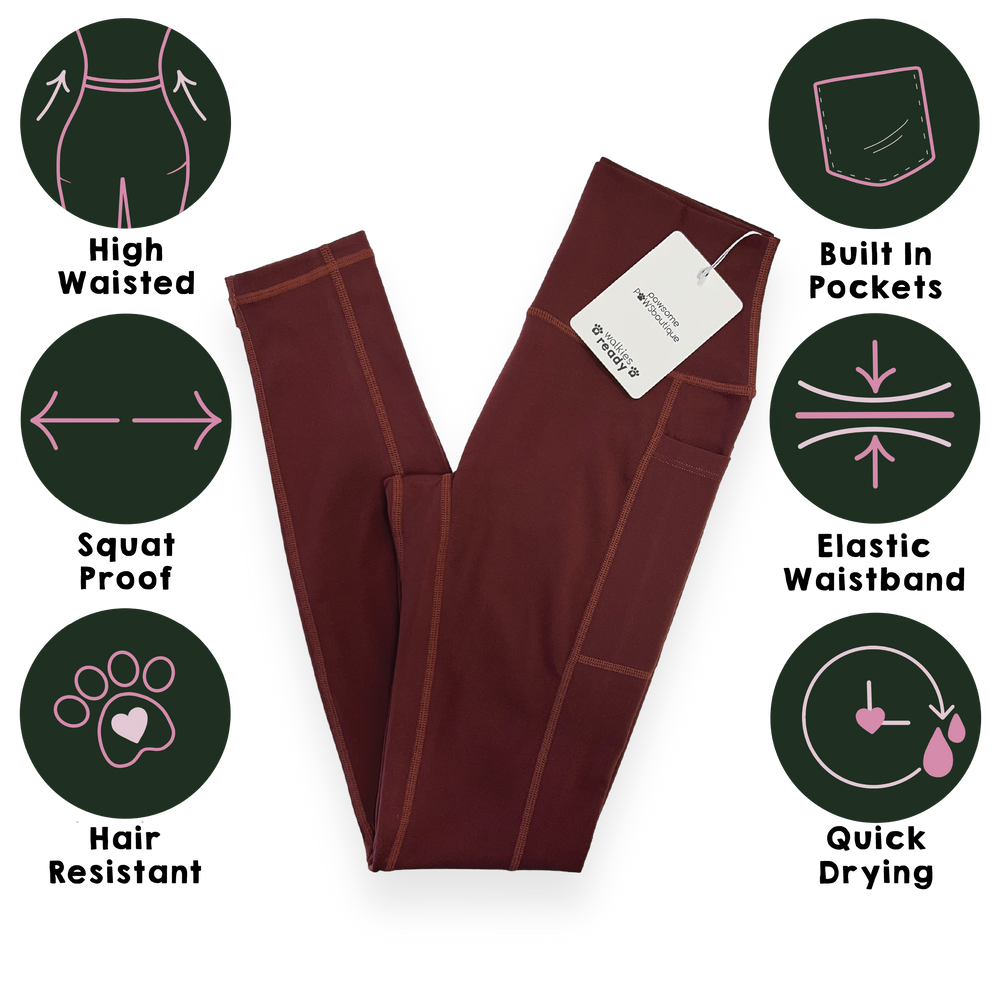 Walkies Ready® Leggings - Mulberry