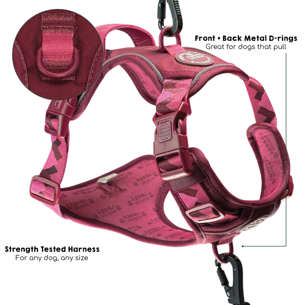Tough Trails™ Harness - Walkies Ready® Mulberry