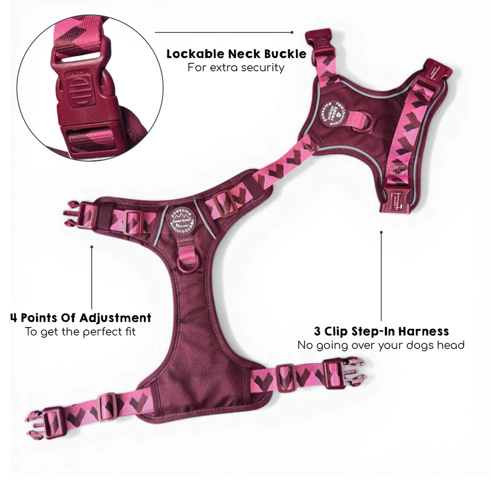 Tough Trails™ Harness - Walkies Ready® Mulberry