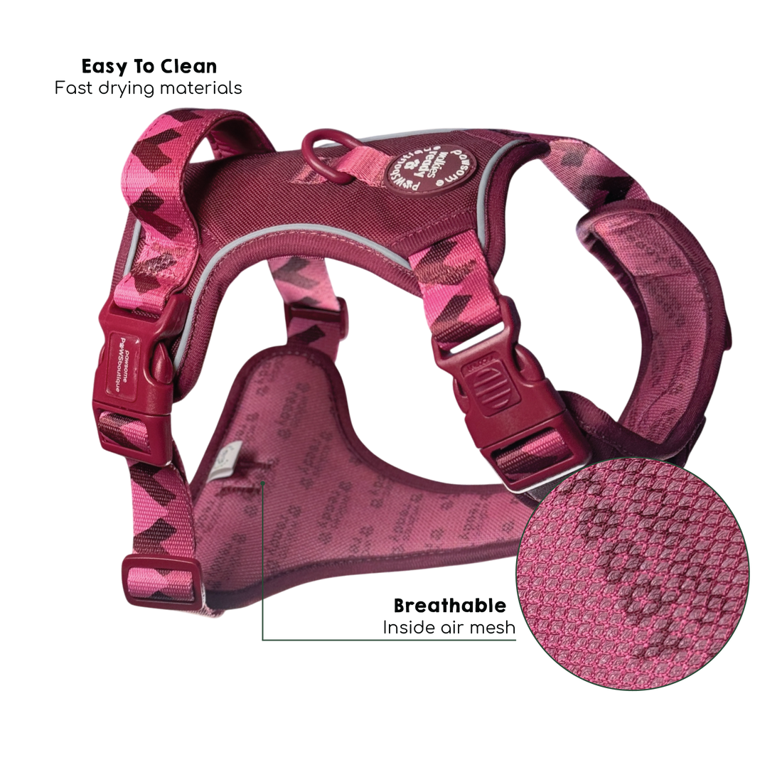 Tough Trails™ Harness - Walkies Ready® Mulberry