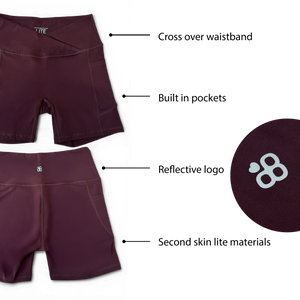 Lite Cycling Shorts - Mulberry