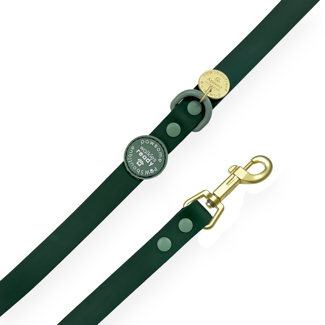 4ft Waterproof Lead - Walkies Ready® Forest Green (New clip)