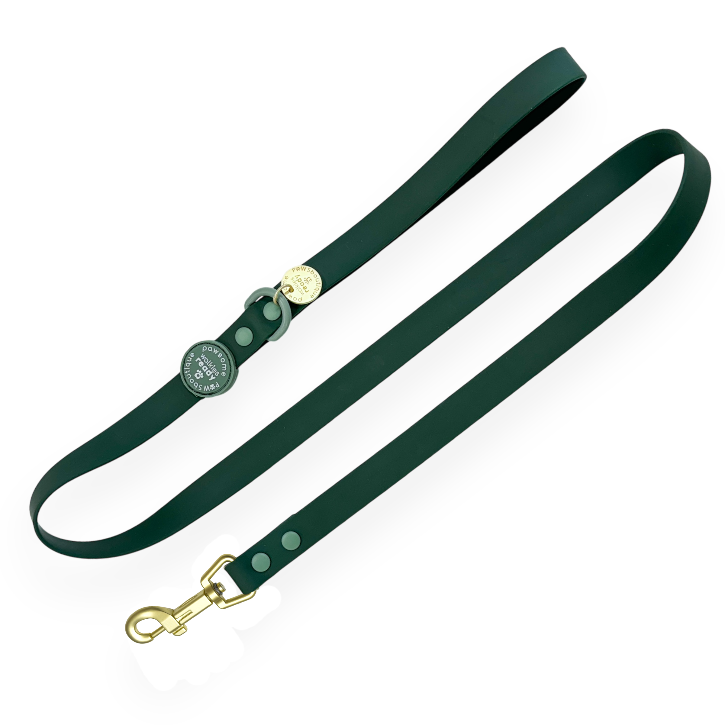 4ft Waterproof Lead - Walkies Ready® Forest Green (New clip)