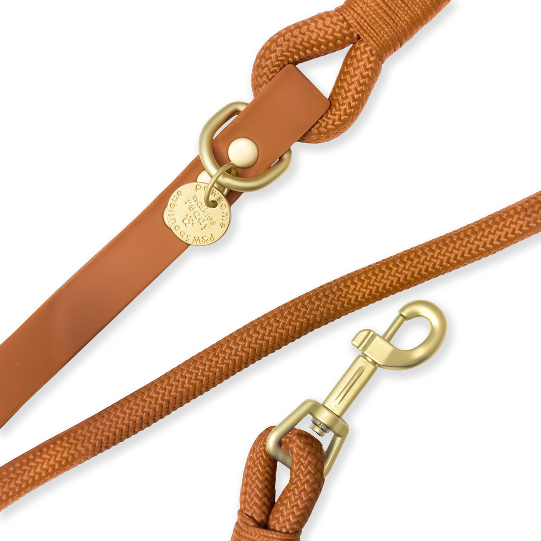 4ft Rope Lead - Rust (new clip)