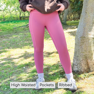 Ribbed Leggings - Pink