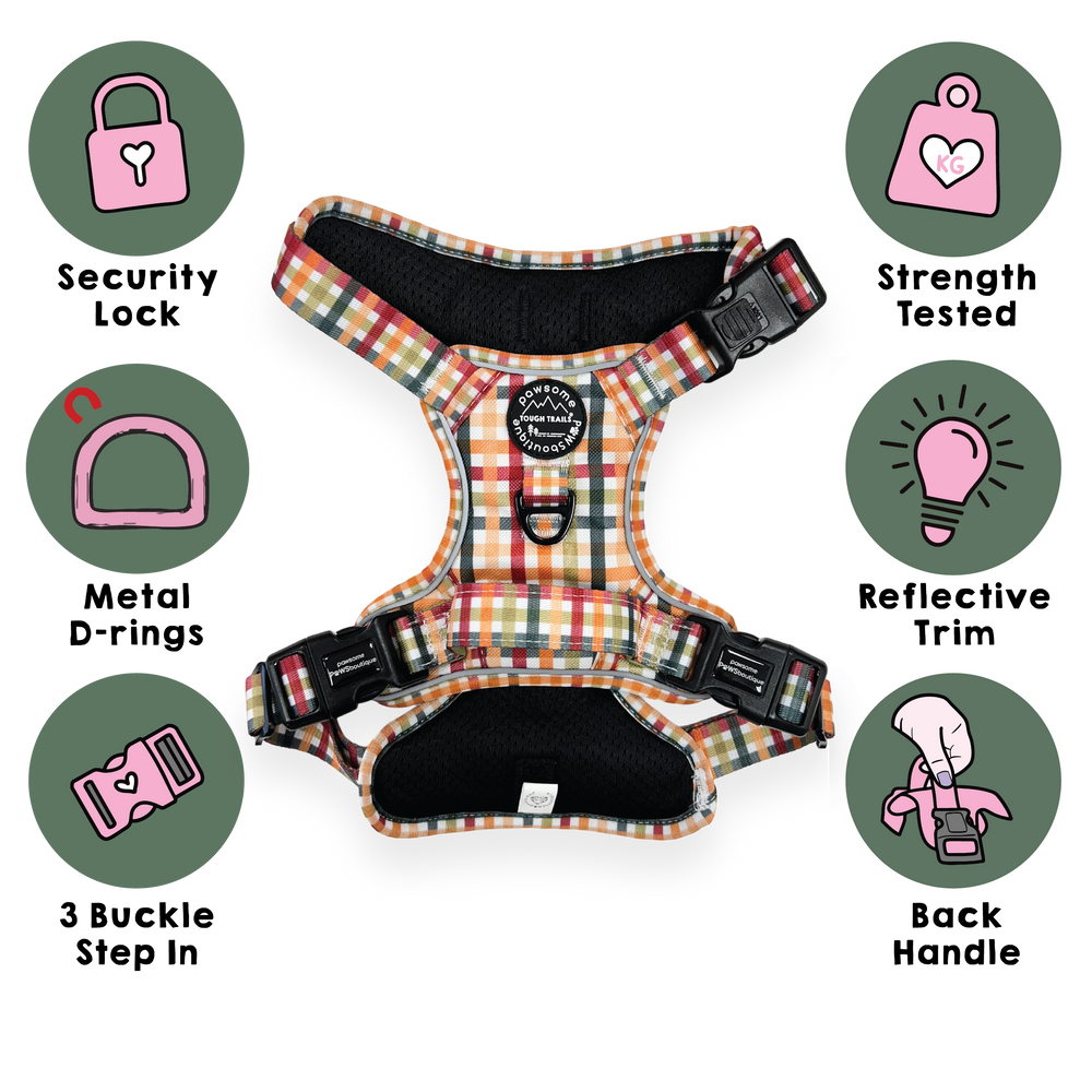 Tough Trails™ Harness - Plaid Pup