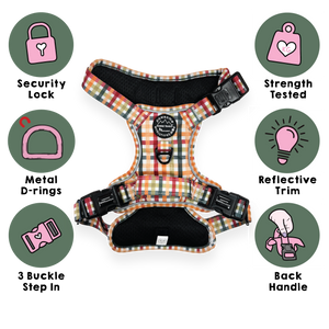 Tough Trails™ Harness - Plaid Pup
